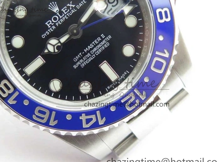 0129 GMT Master II 116710BLNR Batman Ceramic 316L Steel ROF Best Edition Black Dial on SS Bracelet A Youthful 2659